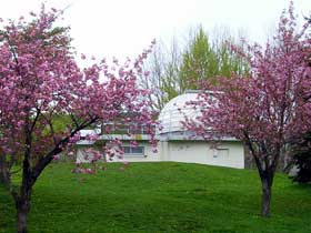 春、桜の陰の天文台